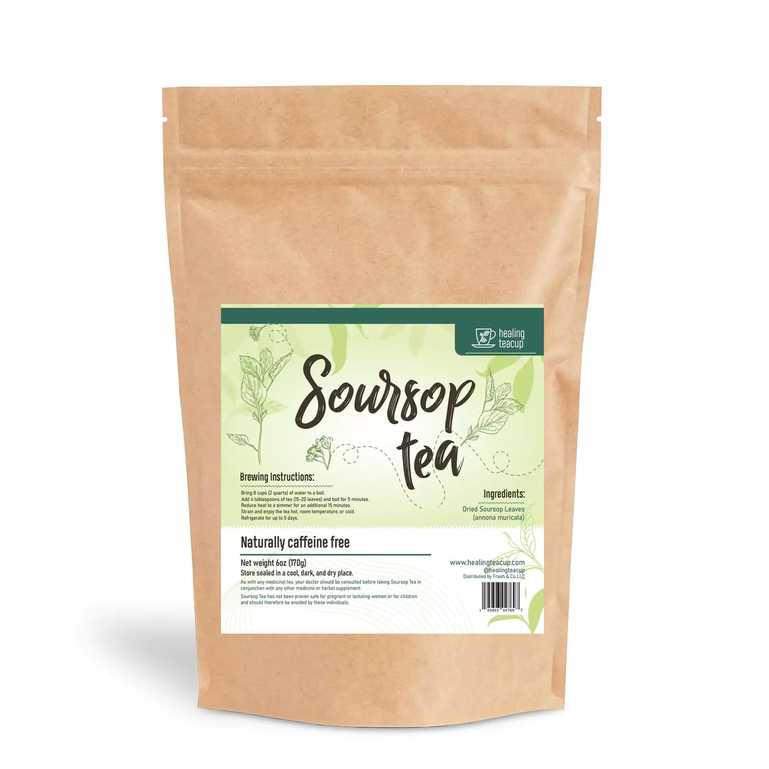 True Teacup Soursop tea, 6 oz bag of loose Graviola leaves from Brazil