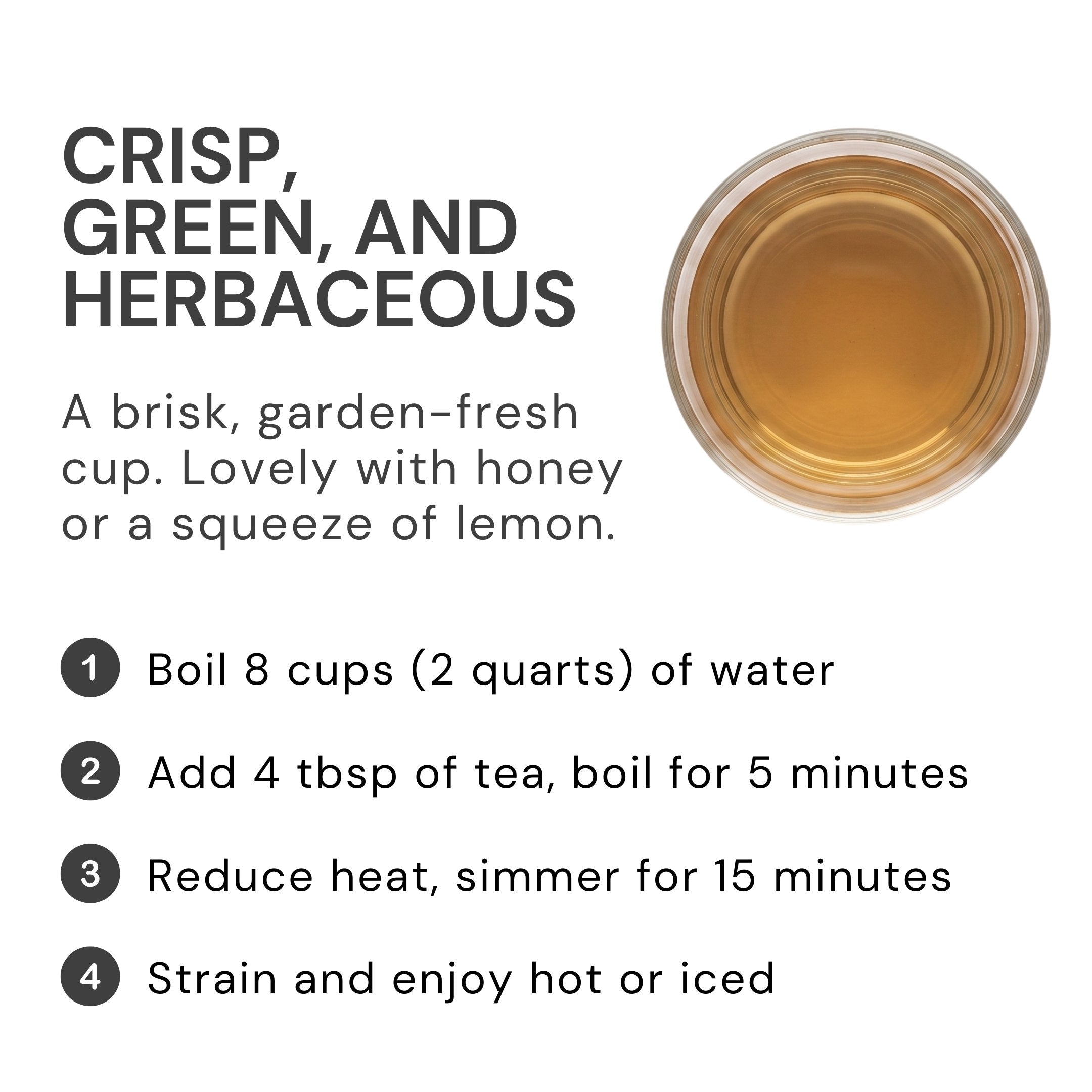 Brewed Chanca Piedra tea with stovetop brewing steps, simmer 15 minutes