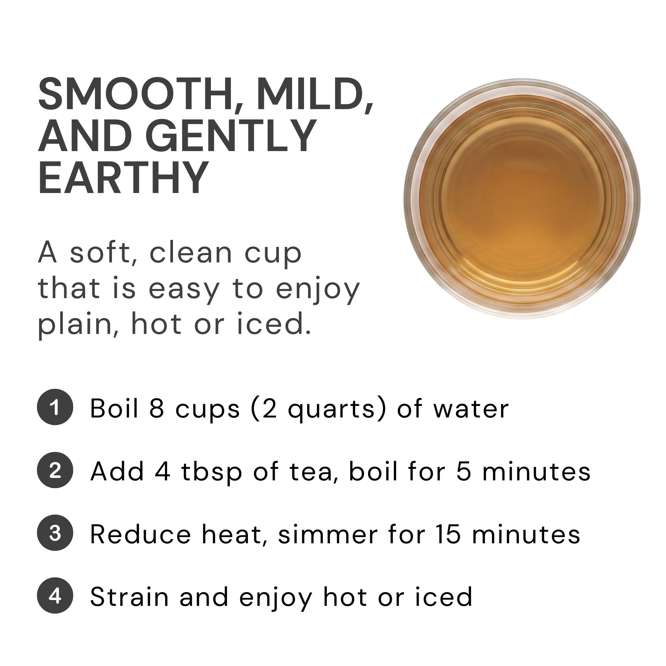 Brewed Soursop tea with stovetop brewing steps, simmer 15 minutes
